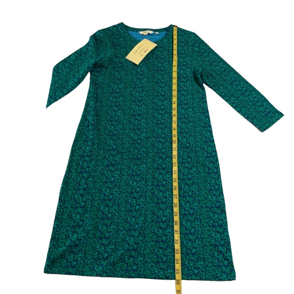 NWT Boden Blue‎ and Green Floral 3/4 Sleeve Nightgown/Pajamas Size 4R - Picture 7 of 9